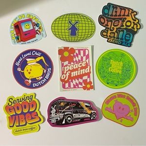 Pack of 9 Dutch Bros Stickers